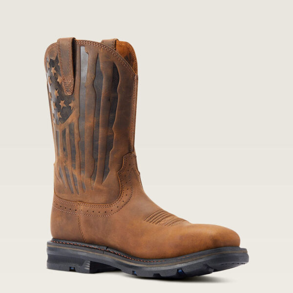 Ariat Men's Sierra Shock Shield Western Boots - Steel Toe - 10044426 - Brown