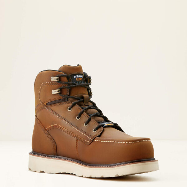 Rebar Wedge Moc Toe 6" Waterproof Composite Toe Work Boot 10053615 - Brown